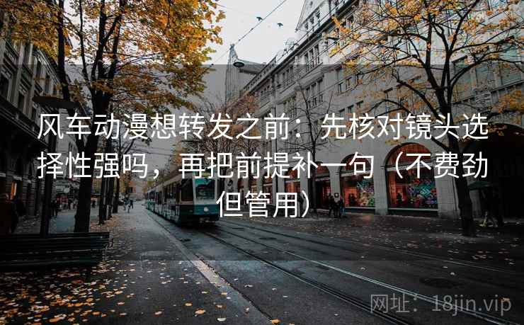 风车动漫想转发之前：先核对镜头选择性强吗，再把前提补一句（不费劲但管用）  第2张